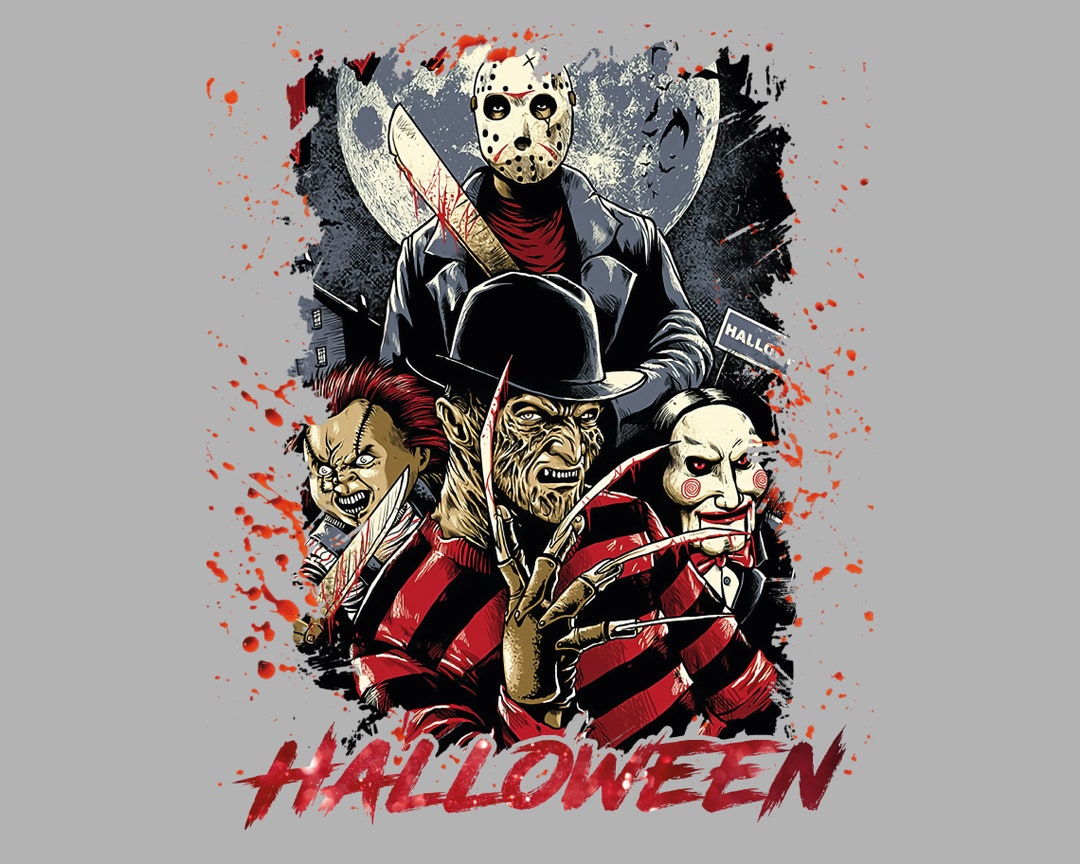 Horror Movie Halloween Scream Jason Spooky Shirt Design PNG Etsy