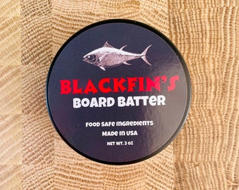 Blackfin’s Board Batter | Butcher Block Conditioner | Natural Wood Finish | Food Safe Wood Balm | Charcuterie Board Wax | Board Butter
