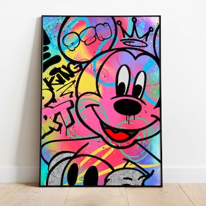 Mickey Mouse Pop Art Canvas Print: Luxury Home Decor (Digital Download)