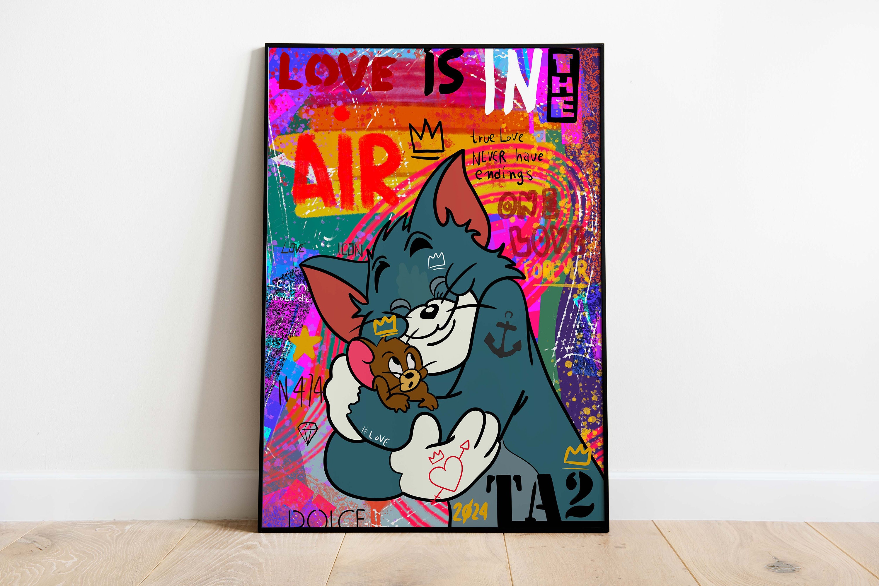 Tom and Jerry Pop Art Poster: Graffiti Style (digital Download) - Etsy