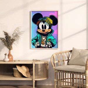 Mickey Mouse, Digital Art, Downloadable Print, Print Artwork, Wall Art, Pop Art image 3