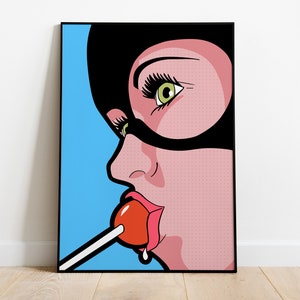Illustration, Pop Art Wall Art, Comic Art Digital Poster, Instant Download, Pop Art Printable Large Wall Art