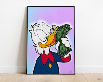 Impresión de arte pop de Scrooge McDuck: inspirada en Alec Monopoly (descarga digital)
