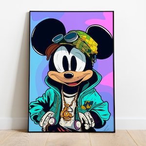 Mickey Mouse, Digital Art, Downloadable Print, Print Artwork, Wall Art, Pop Art image 1