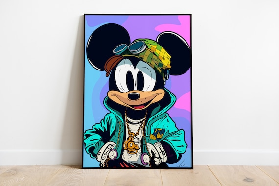 Mickey Mouse, Digital Art, Downloadable Print, Print Artwork, Wall Art, Pop Art