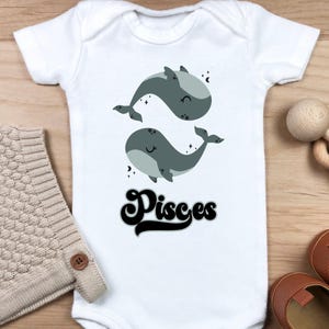 Pisces Baby Bodysuit, Zodiac Sign, Outfit for Newborns, Cute Horoscope Baby Shower Gift, Astrology Baby Clothes, Star Sign Onesie®