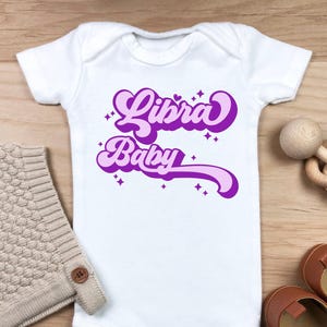 Libra Baby Onesie, Zodiac Sign Bodysuit, Gift for Newborns, Baby Shower Outfit, Custom Astrology Baby Clothes, Star Sign Infant Romper