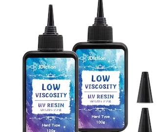 JDiction UV Resin, Upgrade Low Viscosity Hard Thin UV Resin with Super Crystal Clear Resin Kit for Jewelry, Casting, Coating and DIY Craft