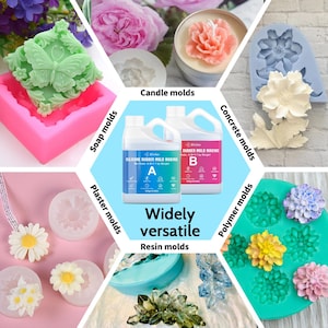 JDiction Silicone Mold Making Kit, Super Elastic Liquid Silicone Rubber for Mold Making Casting Resin Molds/Silicone Molds/Candle Soap Molds image 8