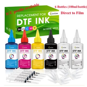 CenDale Premium DTF Ink Heat Transfer Printing Ink Direct to pet Film,Refill for DTF Printers Epson L1800, L800, R2400, P400, P800, XP-15000