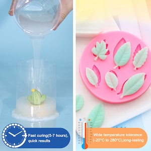 JDiction Silicone Mold Making Kit, Super Elastic Liquid Silicone Rubber for Mold Making Casting Resin Molds/Silicone Molds/Candle Soap Molds image 7