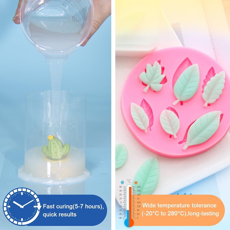 JDiction Silicone Mold Making Kit, Super Elastic Liquid Silicone Rubber for Mold Making Casting Resin Molds/Silicone Molds/Candle Soap Molds image 7