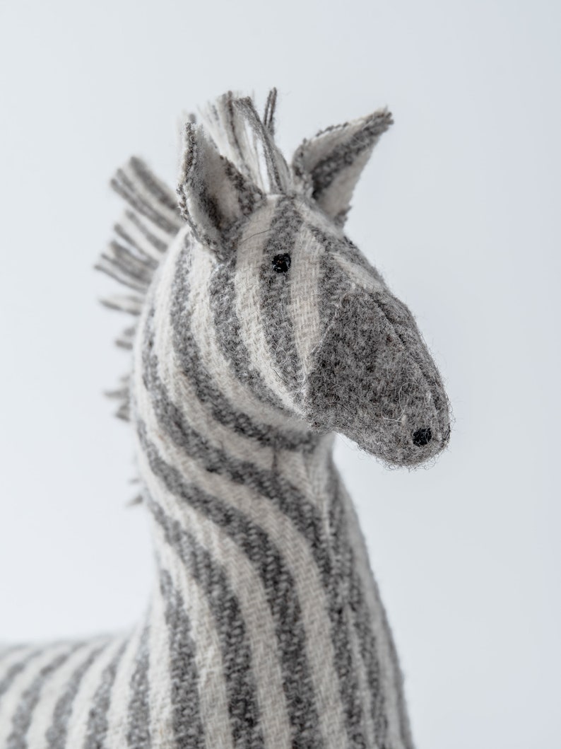 Zebra Handmade Stuffed Animal image 5