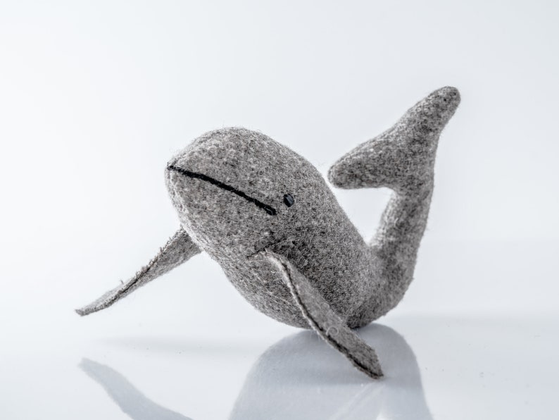 Cute Whale Handmade Stuffed Animal Christmas gifts Baby shower welcome baby gifts birthday image 2