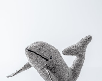 Cute Whale - Handmade Stuffed Animal - Christmas gifts - Baby shower - welcome baby gifts - birthday