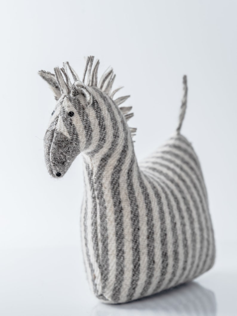 Zebra Handmade Stuffed Animal image 2