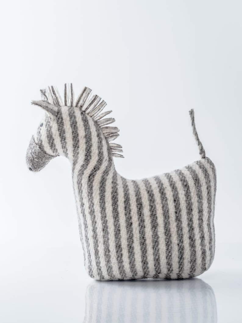 Zebra Handmade Stuffed Animal image 3