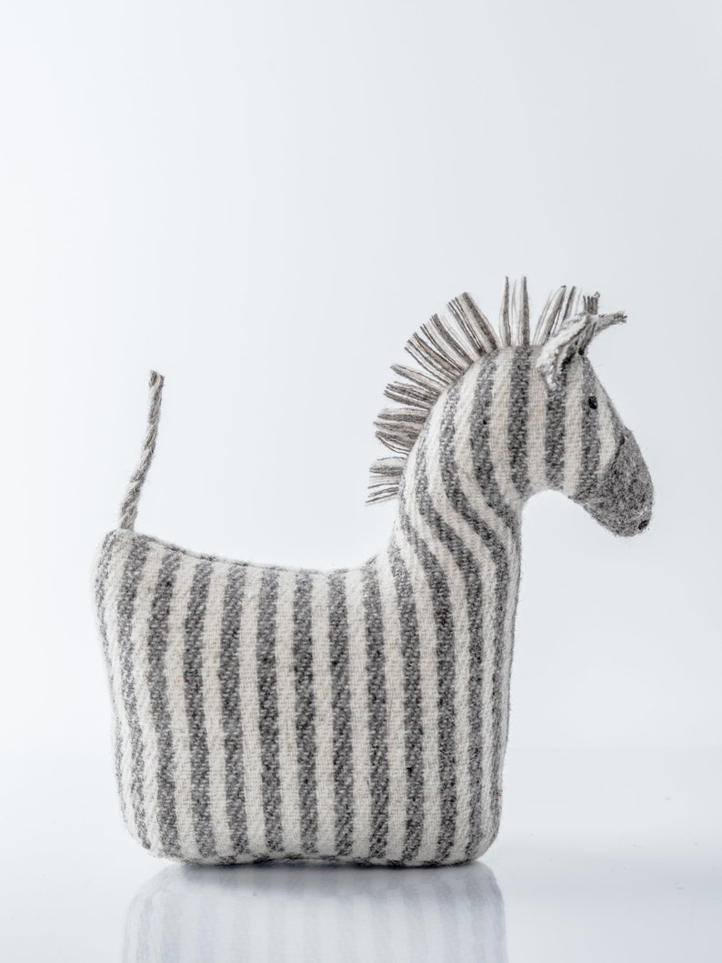 Zebra Handmade Stuffed Animal image 4