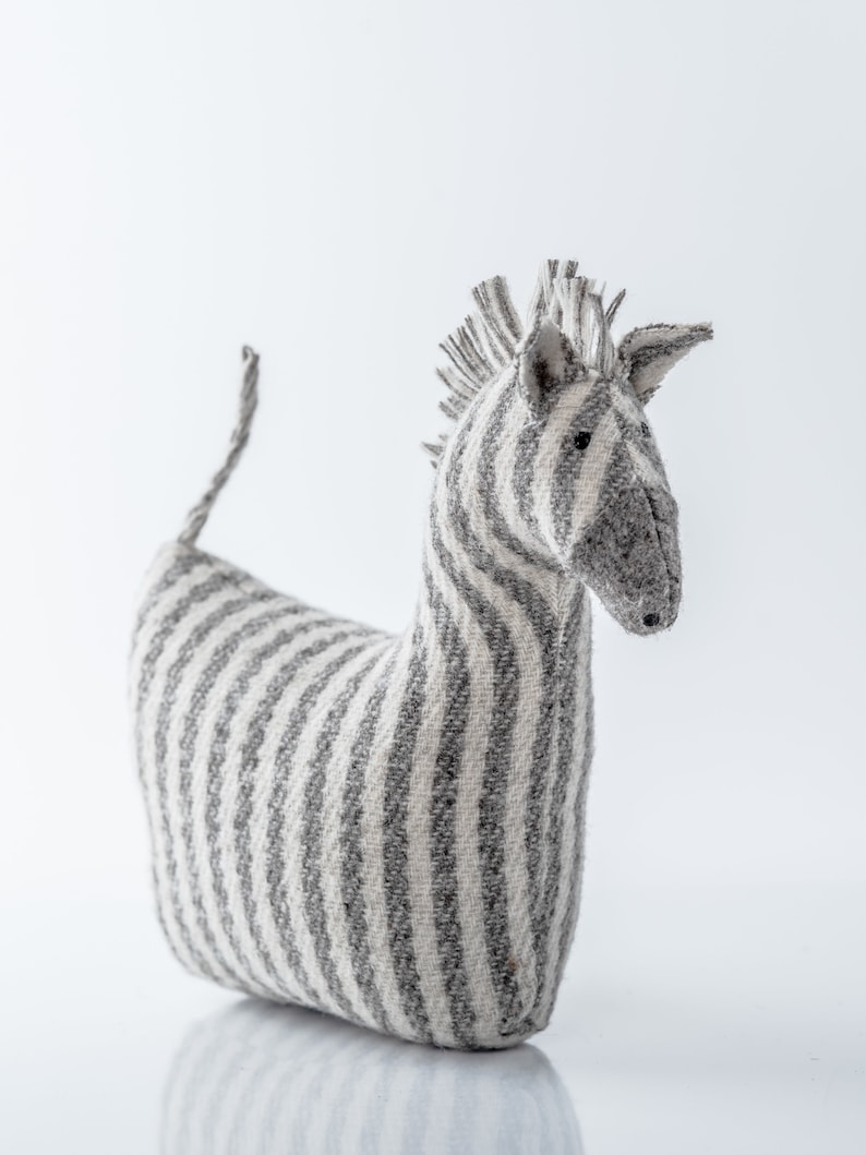 Zebra Handmade Stuffed Animal image 1