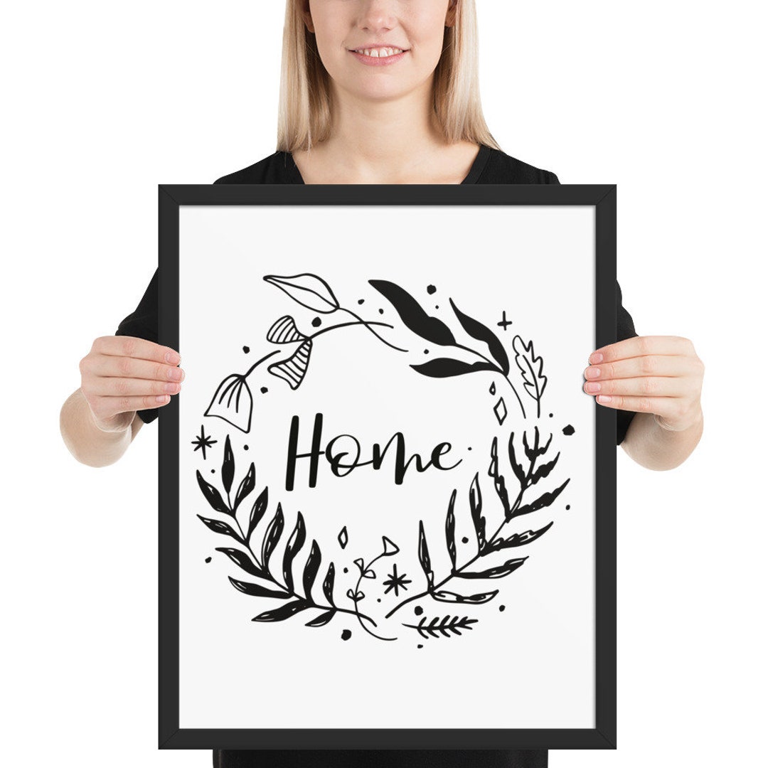 Framed Wall Art, Rustic Farmhouse Style, Framed Living Room Decor