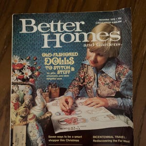 Vintage Magazine, Better Homes and Gardens, November 1976