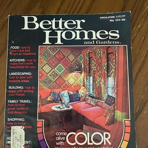 Vintage Magazine, Better Homes and Gardens May 1973