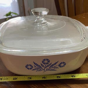 Cocotte vintage Corningware 1 pinte avec couvercle ~ Bleuet livraison gratuite