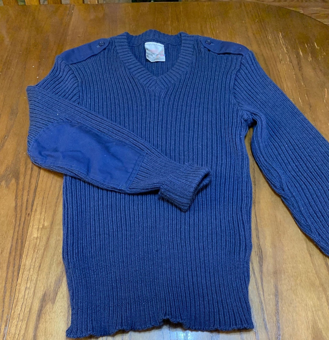 Brigade Quartermasters LTD. Woolly Pully Commando Sweater Navy Blue 100