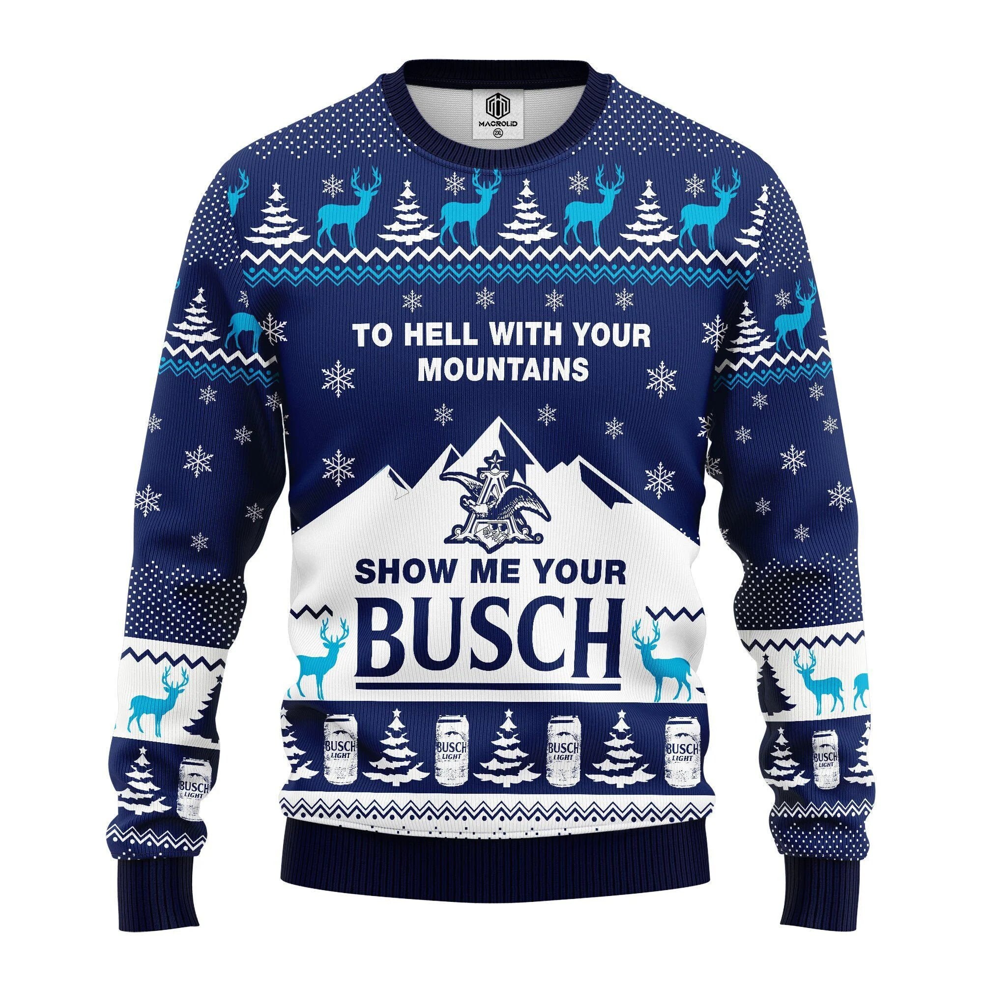 Show Me Your Busch Beer Ugly Sweater V4 