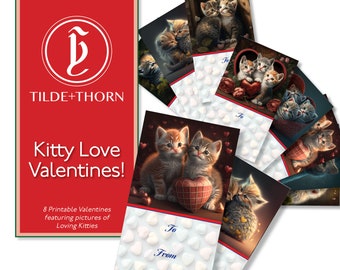 Kitty Love Printable Valentijnsdag kaarten met kittens en katten!