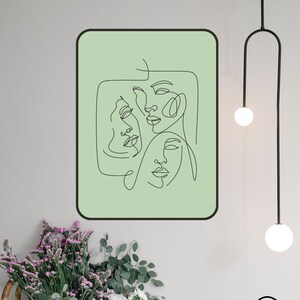 AI Digital Art Print verbetert de kamerdecoratie met minimalistische abstracte kunstprint voor wanddecoratie