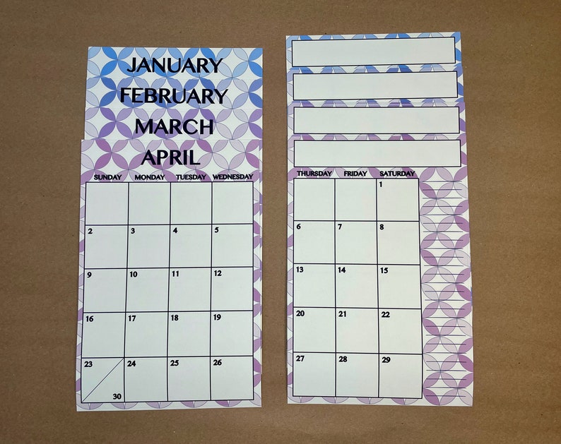 Stickers calendrier A5 20242025 5 x 7,5 pouces, CHOOSE commençant le