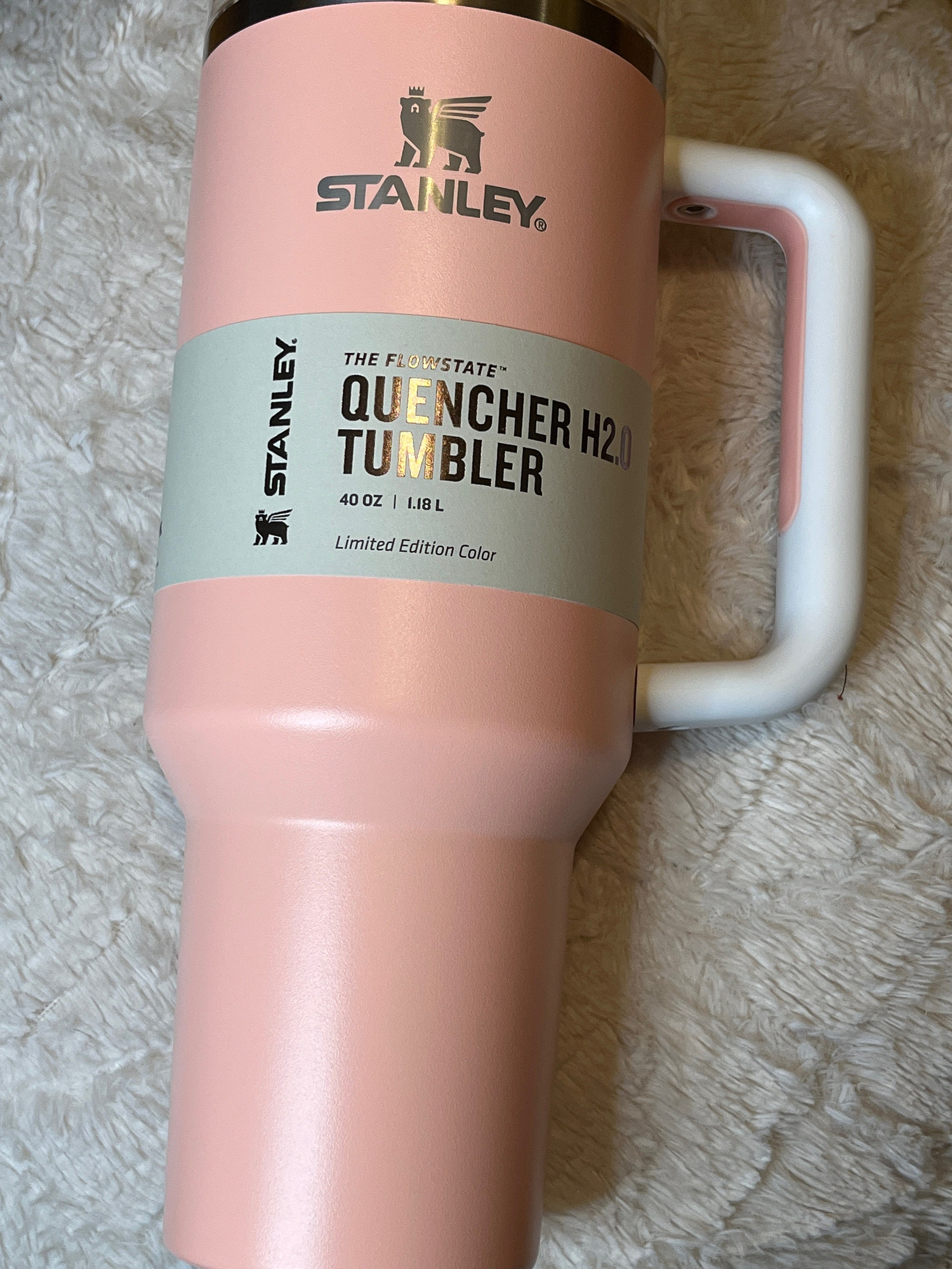 Peach Stanley Cup, Limited Edition 40oz Tumbler With Handle,laser