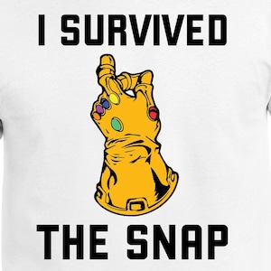 I Survived The Snap Digital Cut Files - Design - Cricut - SVG - Silhouette Cameo - PNG - EpS - PDF - DxF - The Avengers