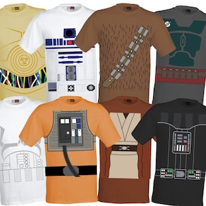Star Wars Kostüm Shirts 8 Teiliges Set Digital Schnitt Dateien - Design - Cricut - SVG - Silhouette Cameo - PNG - EpS - PDF - DxF - C3PO