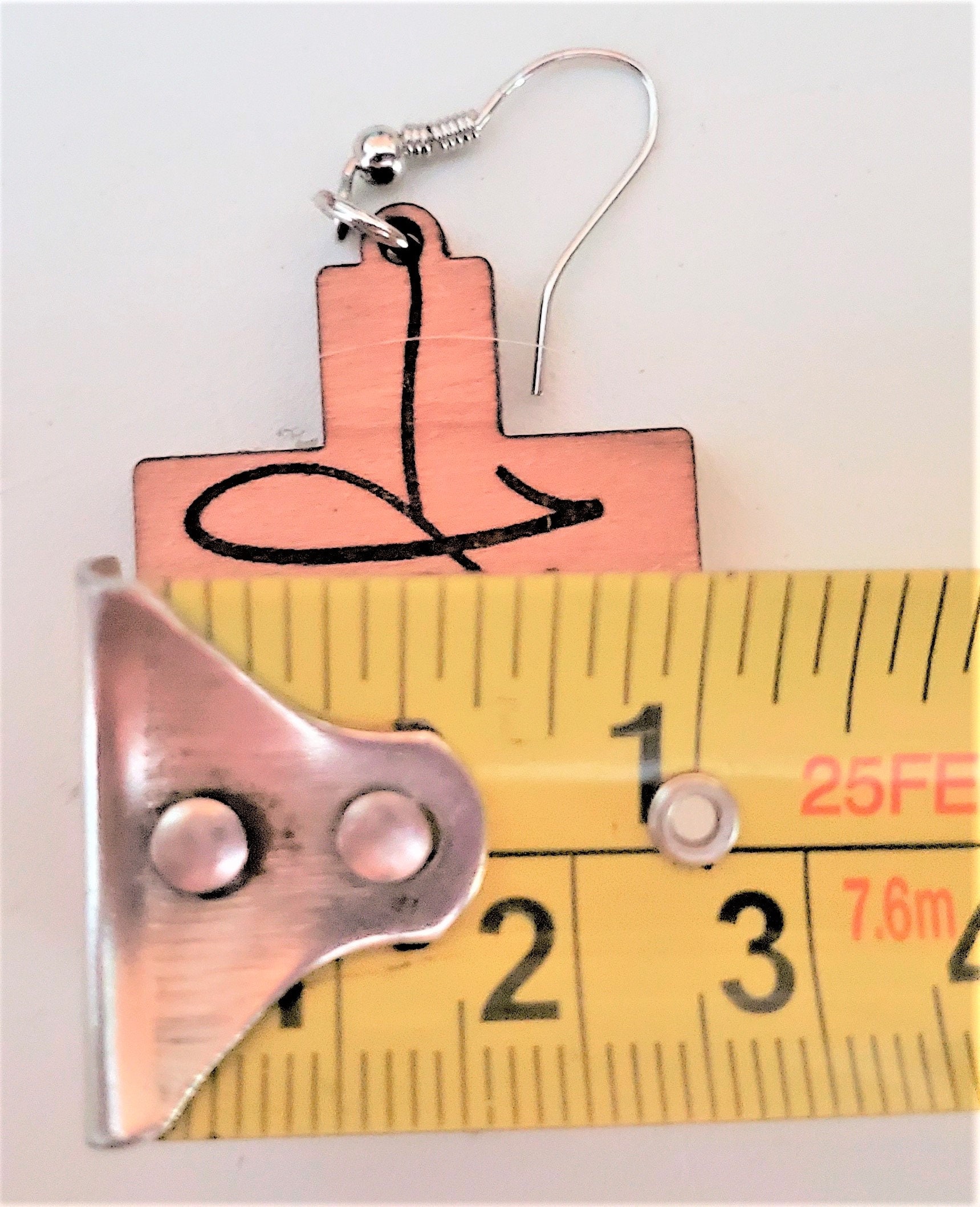 Wooden Cross Earrings Etsy