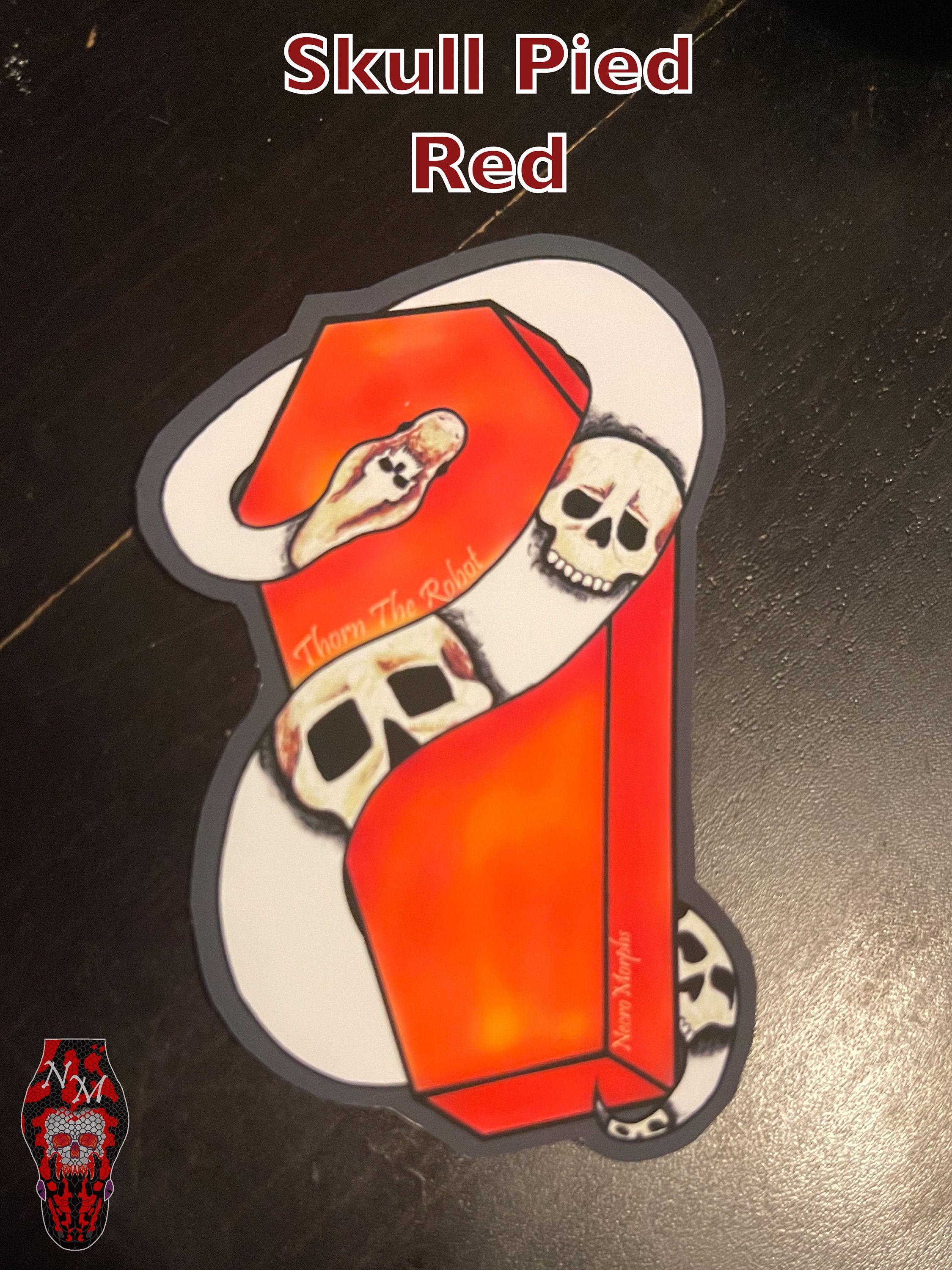 Spooky Pied Ball Python Coffin Sticker - Etsy