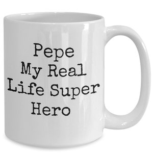 Pepe Mug, Funny Pepe Coffee Cup, Present from Grand Children, Gift for Pepe, Present for Grandfather, Father&#39;s Day Gift Idea