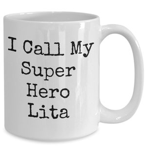 Lita Mug, Funny Lita Coffee Cup, Present from Grandchild, Gift from Grandchildren, Gift for Grandma, Present for Grandmother, Mother&#39;s Day