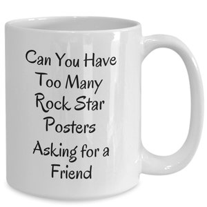 Rock Star Poster Mug, Funny Rock Star Posters Coffee Cup, Gift for Music Posters Lover, Present for Music Art Lover, Lead Singer Poster Gift