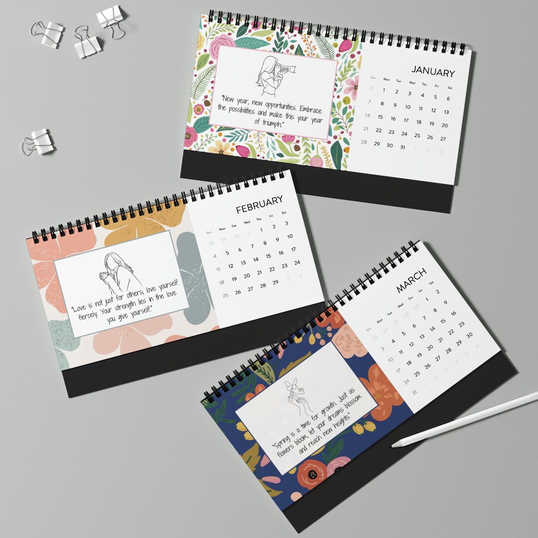 Motivational Calendar 2024, Inspiring Calendar, Women Empowerment ...