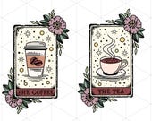 Coffee and Tea Tarot Card Download Transparent Background