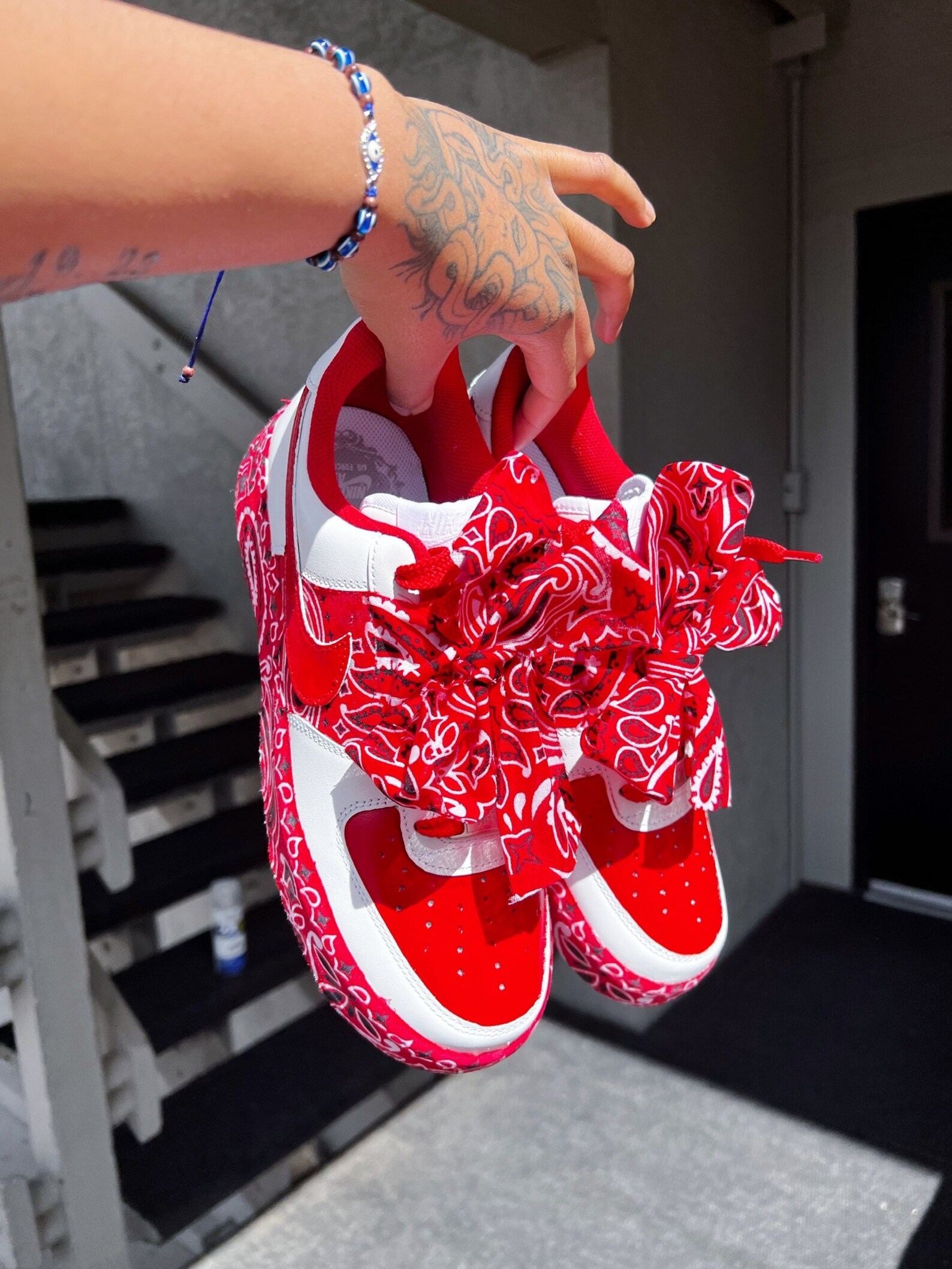 custom bandanna air force ones