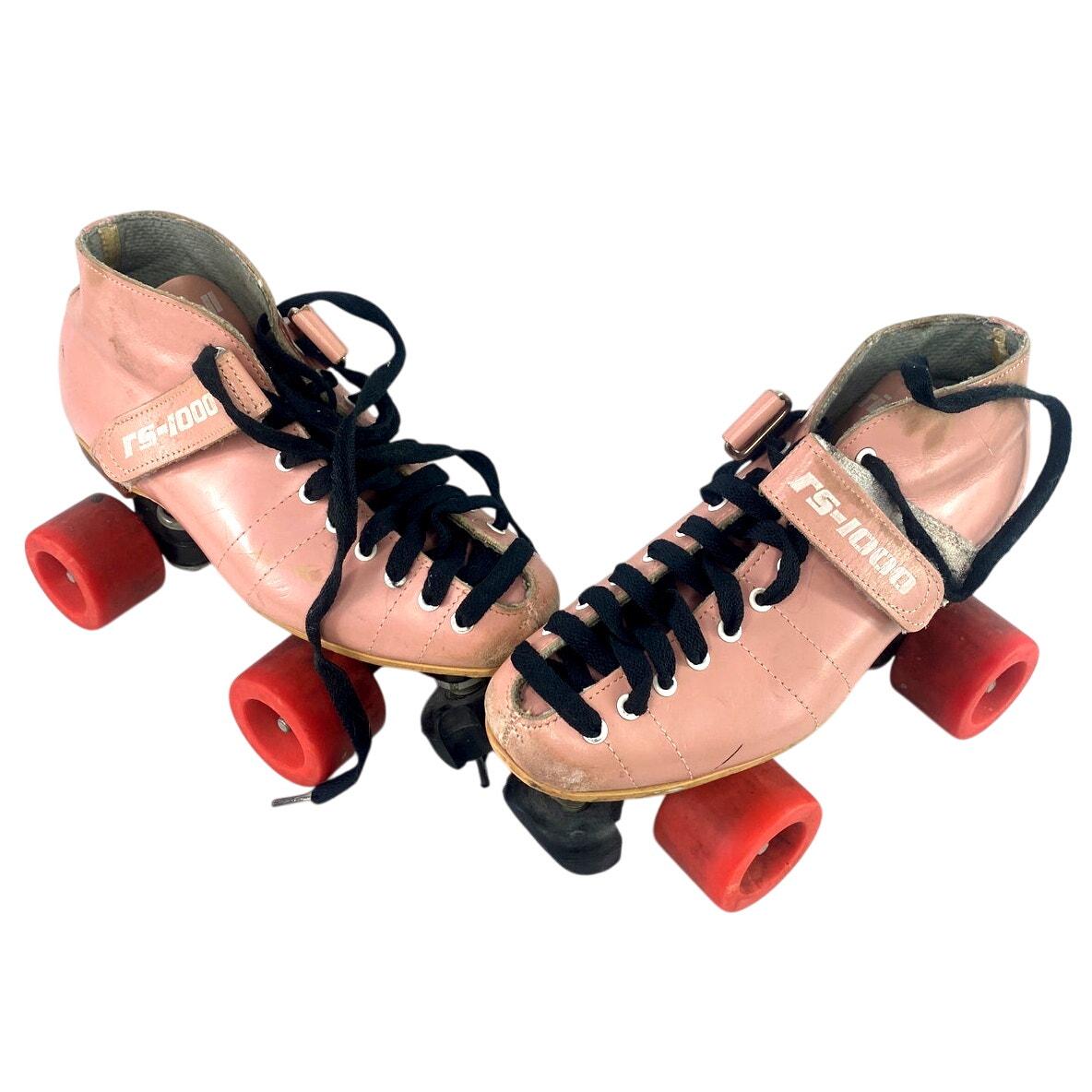 Patins à Roulettes Vintage Riedell RS-1000 Blanc Femme 5 Plaques Et Roues Sure Grip