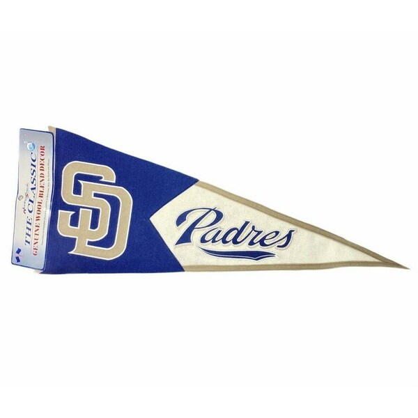 MLB San Diego Padres Logo de l’équipe Wool Baseball Pennant Série de victoires 17x40