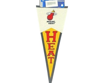 NBA Miami Heat Banderín Logotipo del equipo Lana Mini Baloncesto Racha ganadora 2004 6x15
