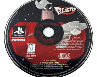 Sony Blasto Sony Playstation 1 1998 PS1 Game Disc Only Black Label Vintage 90s