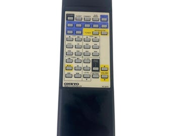 Mando a distancia original Onkyo RC-427S de la década de 2000 para receptor TX-DS484. Probado y funcionando.