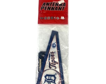 Banderín con antena para automóvil de los Tigres de Detroit de la MLB con el logotipo del equipo de béisbol en miniatura Rico Industries
