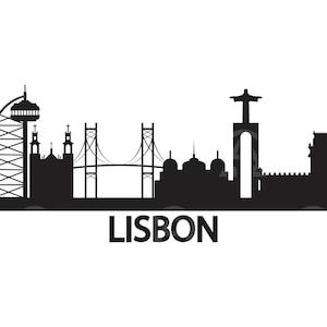 Lisboa Svg, Lisboa Cut File, Lisboa Skyline Svg, Cidade Svg, Portugal svg, Lisboa Silhueta, Cidade de Portugal, Lisboa Clipart, Cidade de Lisboa